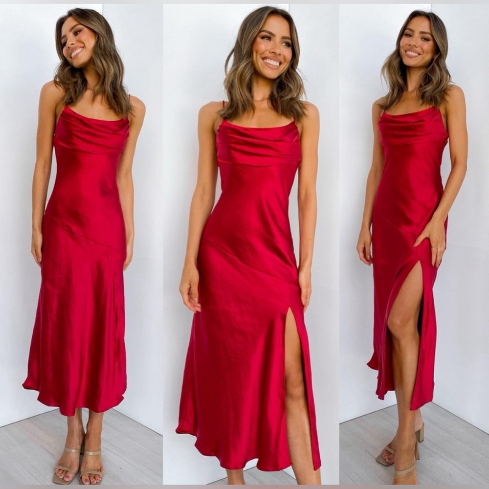 Petal & Pup Red Midi Dress